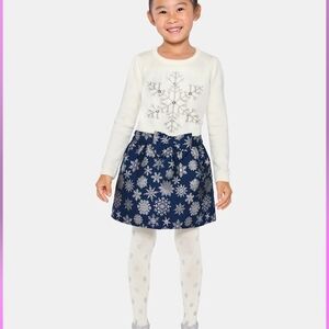 Gymboree Blue and Silver Snowflake Skirt